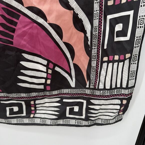Adrienne Landau Multicolor Abstract Silk Square Scarf Vintage Y2k - Picture 5 of 7
